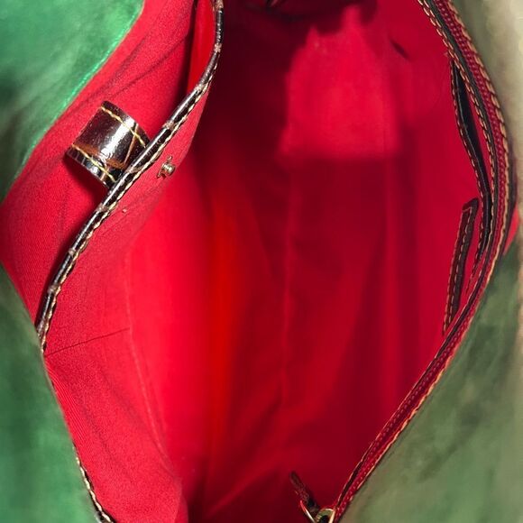 Dooney & Bourke Leather Croc Print Shoulder Bag - Picture 9 of 12